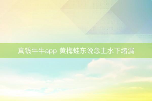 真钱牛牛app 黄梅蛙东说念主水下堵漏