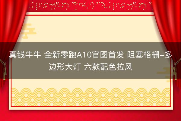 真钱牛牛 全新零跑A10官图首发 阻塞格栅+多边形大灯 六款配色拉风