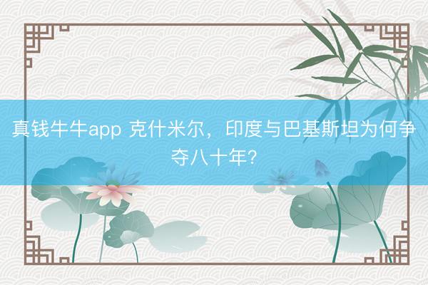 真钱牛牛app 克什米尔，印度与巴基斯坦为何争夺八十年？