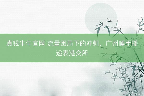 真钱牛牛官网 流量困局下的冲刺，广州唾手播递表港交所