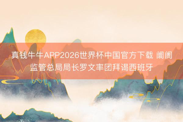 真钱牛牛APP2026世界杯中国官方下载 阛阓监管总局局长罗文率团拜谒西班牙